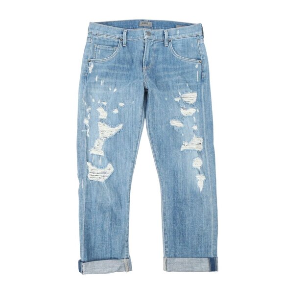 AGOLDE Isabel Slim Boyfriend Distressed Denim Jeans 26 - Picture 2 of 7